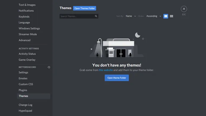 how to install themes on discord