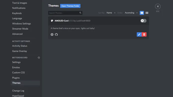 how to install themes on discord