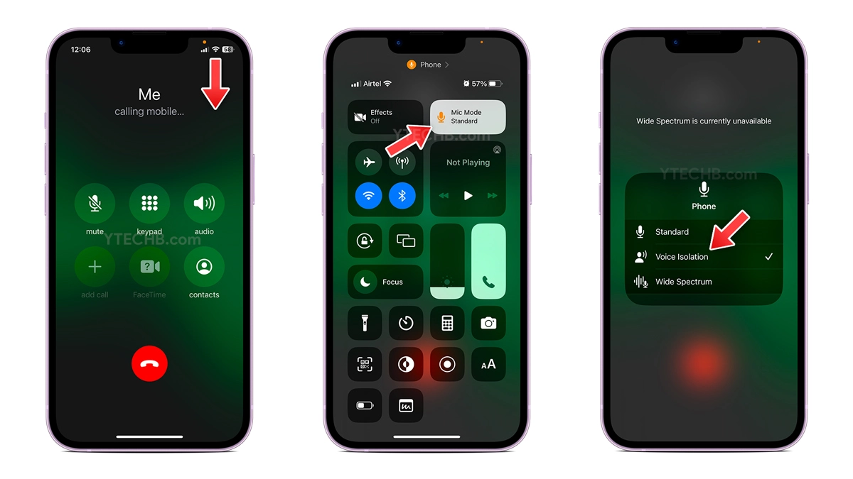 how to enable voice isolation on iphone
