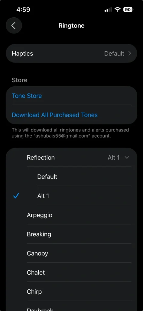 iOS 26 Reflection Alt1 Ringtone
