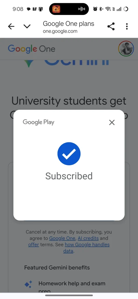 Google AI Pro Student Offer 