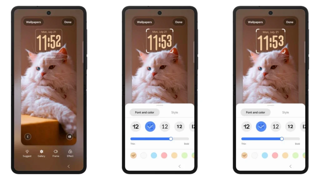 How to try One UI 8 Adaptive Clock on Z Flip 7