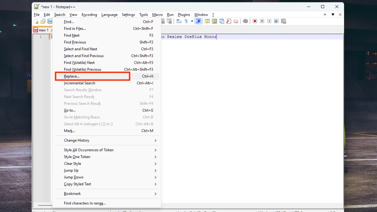 Replace a Character with a Newline in Notepad++