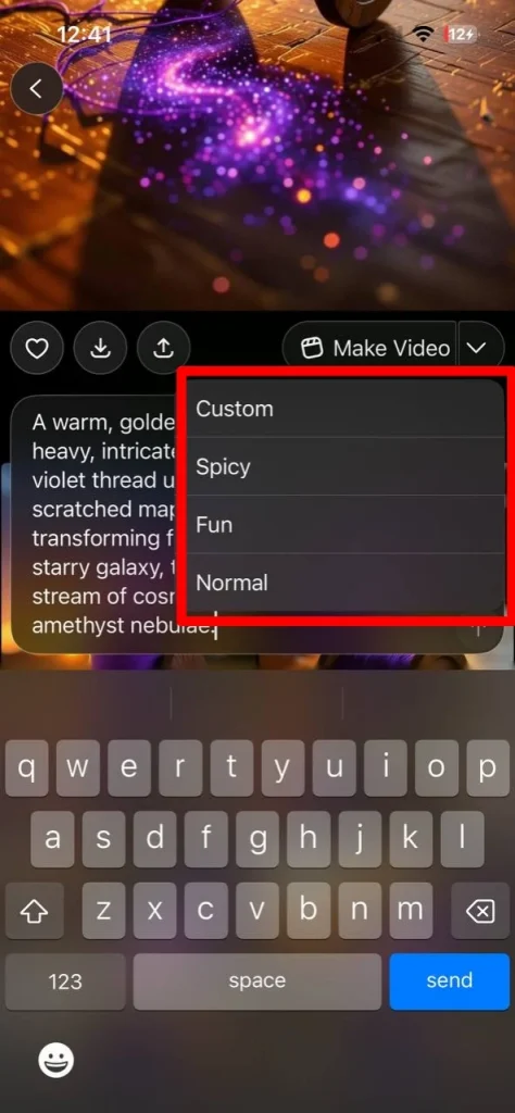 Grok Imagine video modes