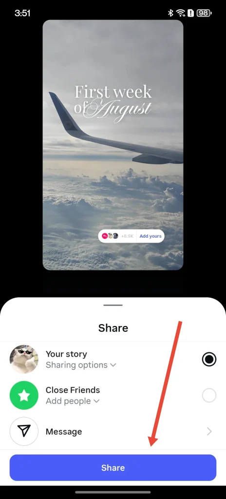 sharing the final template with the followers